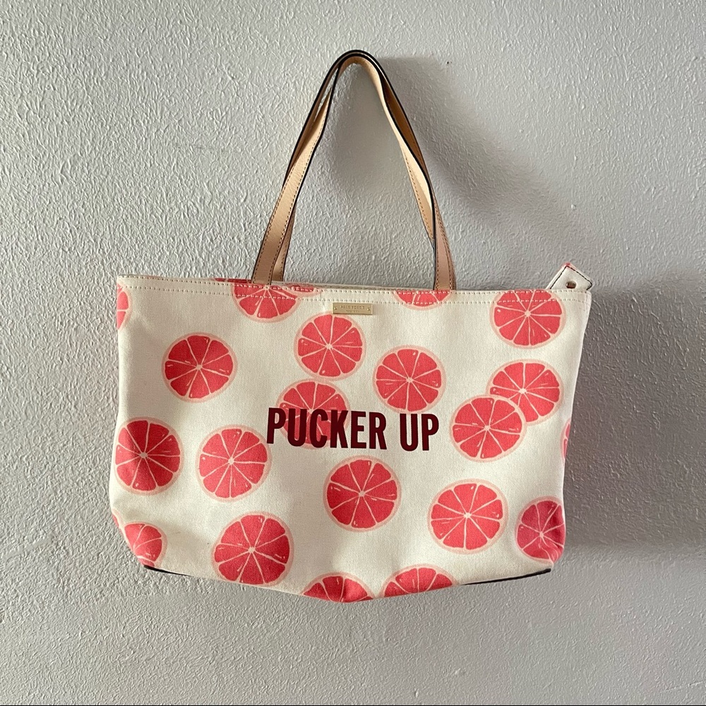 Kate Spade Pucker Up Tote Bag Purse Citrus